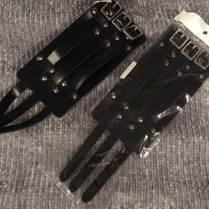 Black buckle cuffs